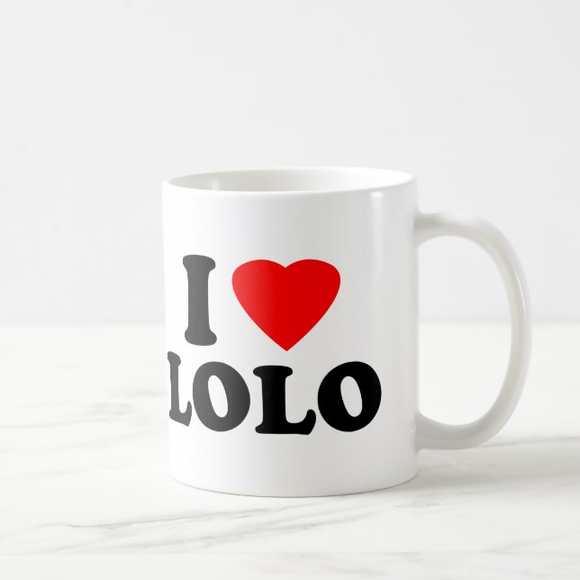 Ich liebe Lolo Kaffeetasse (Rechts)