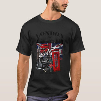 Ich liebe London UK-Flagge mit London-Skyline-Graf T-Shirt