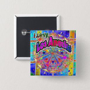 ICH LIEBE Los Angeles Cosmic Unity Button