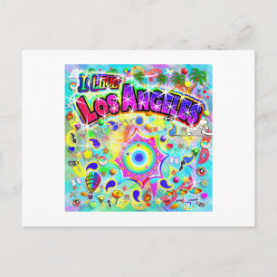 ICH LIEBE Los Angeles Mystic Dance Postkarte