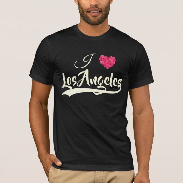 Ich Liebe Los Angeles. Personalisierter T - Shirt (Vorderseite)