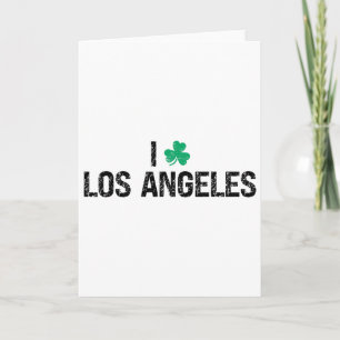 Ich liebe Los Angeles Shamrock Kleeblatt St. Patri Karte
