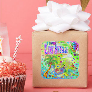 ICH LIEBE Los Angeles Zeitlose Melodie Aufkleber