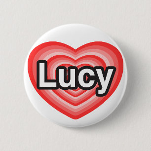Ich liebe Lucy. Ich liebe dich Lucy. Herz Button