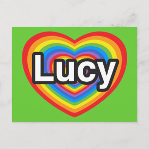 Ich liebe Lucy. Ich liebe dich Lucy. Herz Postkarte