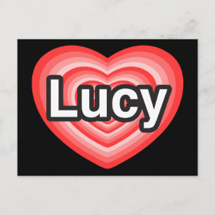 Ich liebe Lucy. Ich liebe dich Lucy. Herz Postkarte