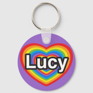 Ich liebe Lucy. Ich liebe dich Lucy. Herz Schlüsselanhänger