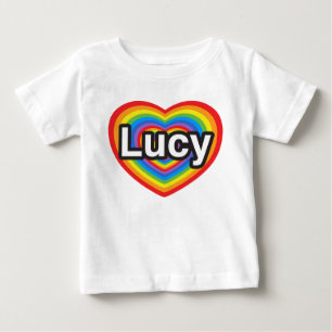 Ich Liebe Lucy. Ich Liebe dir Lucy. Herz Baby T-shirt