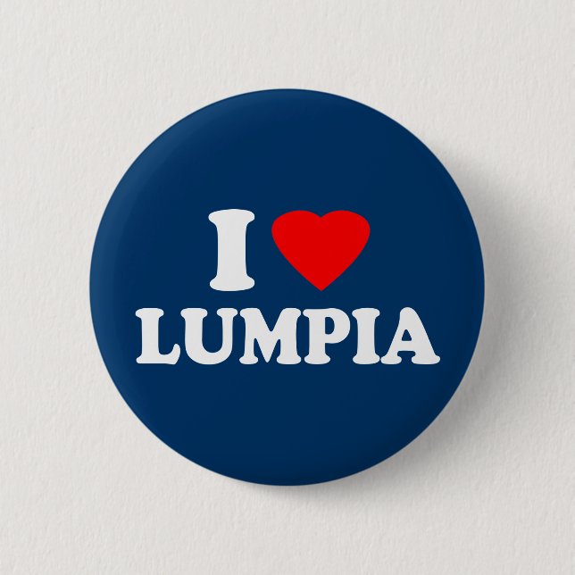 Ich liebe Lumpia Button (Vorderseite)