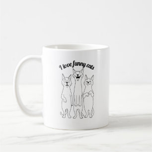 Ich Liebe lustige Katzen. Perfekt für Katzenliebha Kaffeetasse