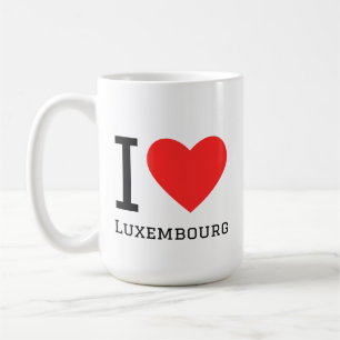 Ich liebe Luxemburg Aufkleber Kaffeetasse
