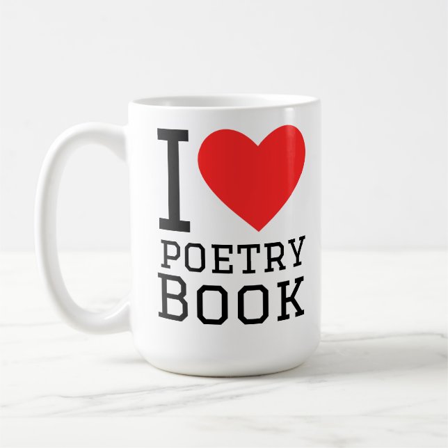 Ich liebe Lyrikbuch Kaffeetasse (Links)