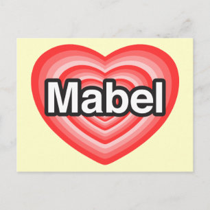 Ich Liebe Mabel. Ich Liebe dir Mabel. Herz Postkarte
