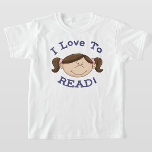 Ich Liebe, Mädchen zu lesen T-Shirt