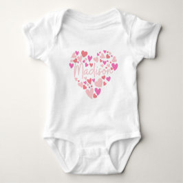 Ich Liebe Madison Herz in Rosa Baby Strampler