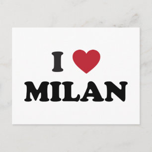 Ich liebe Mailand Italien Postkarte