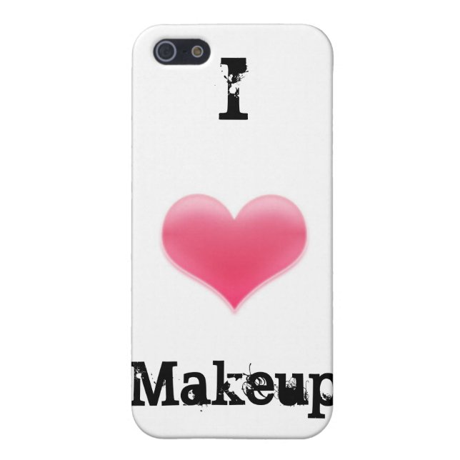 "Ich Liebe-Make-up" iPhone Fall Hülle (Hinten)