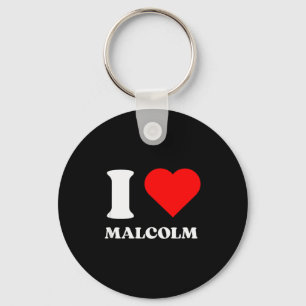 Ich liebe Malcolm Ich Herz Malcolm Name Y2k Valent Schlüsselanhänger
