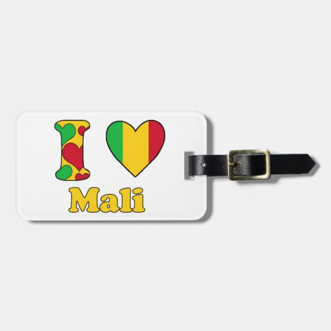 Ich liebe Mali Gepäckanhänger (Vorderseite horizontal)