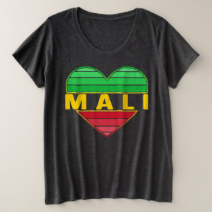 Ich Liebe Mali, Mali Große Größe T-Shirt