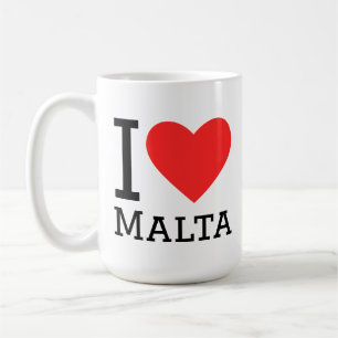 Ich liebe Malta Quadrat-Aufkleber Kaffeetasse