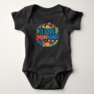 Ich liebe Mama & Papa (Neugeborenes Geschenk) Fami Baby Strampler