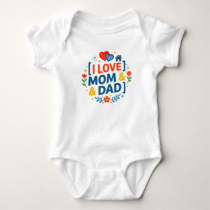 Ich liebe Mama & Papa (Schwangerschaft Geschenk fü Baby Strampler