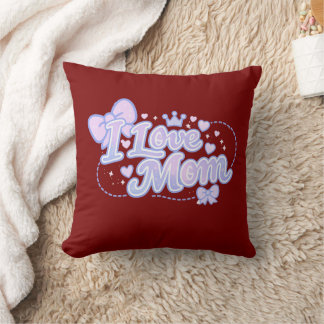 Ich liebe Mama – Pastell Kawaii Design Kissen