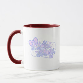 Ich liebe Mama – Pastell-Kawaii-Design Tasse