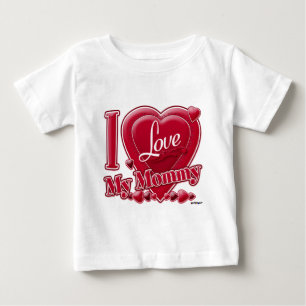 Ich Liebe Mama rot - Herz Baby T-shirt