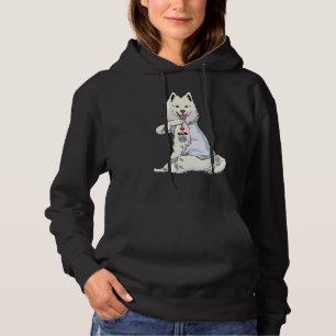 Ich Liebe Mama Tattoo American Eskimo Muttertag Hoodie