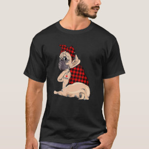 Ich liebe Mama Tattoo Pug Hund Bandana Muttertag T-Shirt