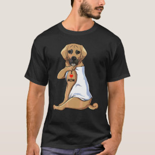 Ich liebe Mama Tattoo Puggle Mama Hund Frauen T-Shirt