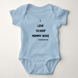 Ich Liebe, Mama Wecken | CLEVER SPRICHWORT | Baby Strampler