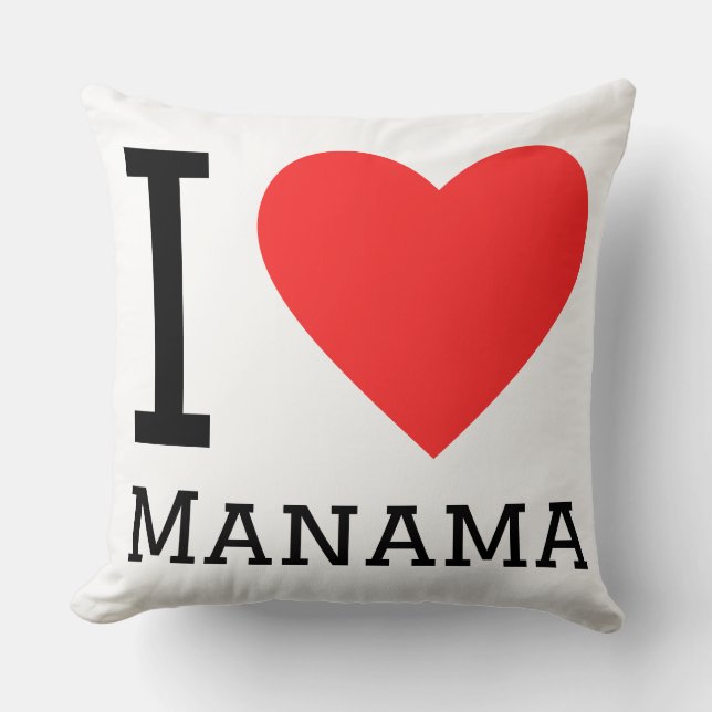 Ich liebe Manama Kissen (Vorderseite)