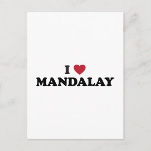 Ich liebe Mandalay Myanmar Postkarte