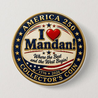Ich LIEBE Mandan Knopf Button