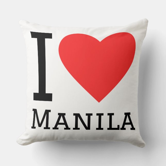 Ich liebe Manila  Kissen (Vorderseite)