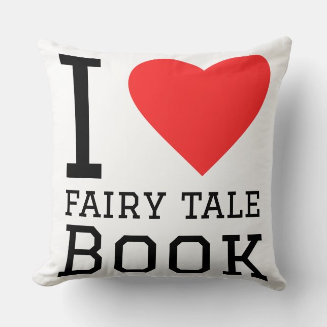 Ich liebe Märchenbücher Kissen (Vorderseite)