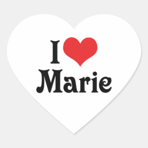 Ich liebe Marie Herz-Aufkleber