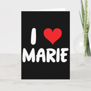 Ich liebe Marie - Herz - Name Karte