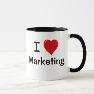Ich liebe Marketing Marketing liebt mich Spaß Büro Tasse