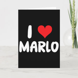 Ich liebe Marlo - Herz - Name Karte