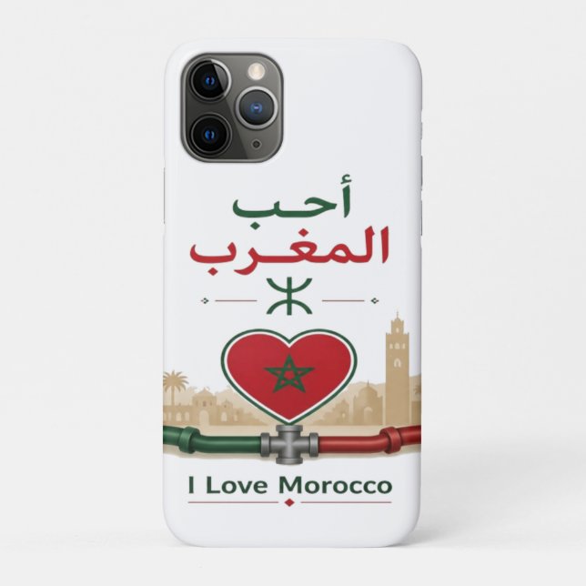 Ich liebe Marokko Case-Mate iPhone Hülle (Rückseite)
