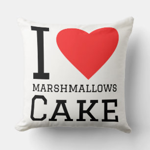 Ich liebe Marshmallow-Kuchen Kissen
