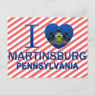 Ich liebe Martinsburg, PA Postkarte