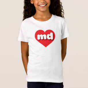 Ich liebe Maryland - MD rosa verblassendes Herz T-Shirt