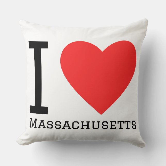 Ich liebe Massachusetts  Kissen (Vorderseite)