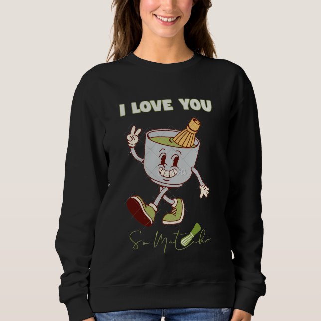 Ich liebe Matcha Cozy Minimal Hoodie (Vorderseite)