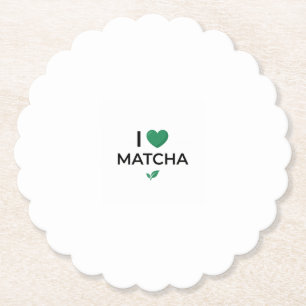 Ich liebe Matcha-Grüntee Minimalist Untersetzer